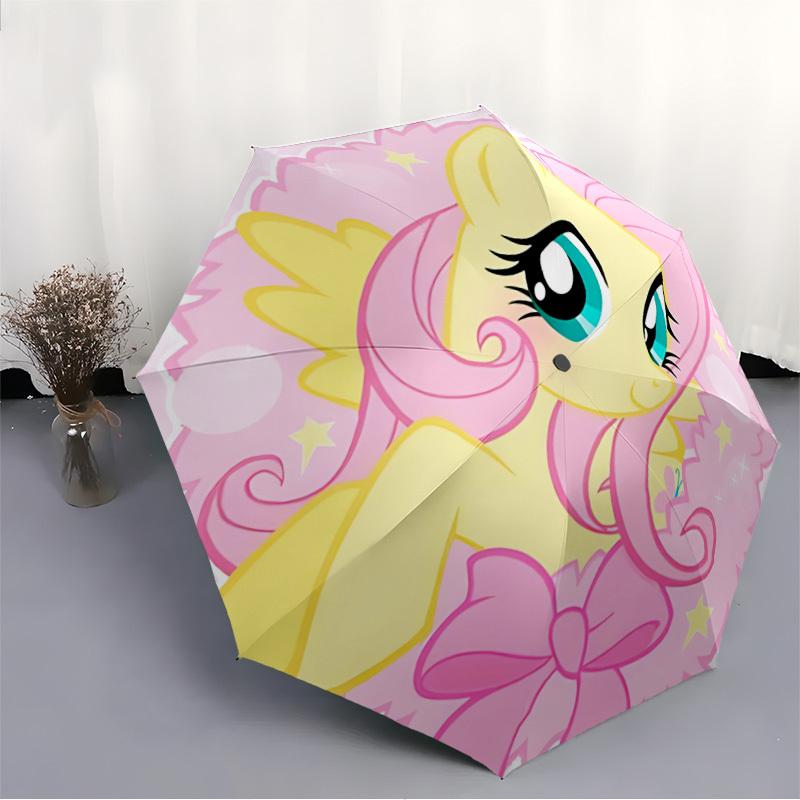 1pc My Little Pony Automatic Umbrella With Folding Feature - Compact Travel Umbrella, Perfect Gift For Birthday, Christmas, 088