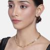 Infinity Necklace Set 24K Gold with Austrian Crystal Necklace for Women