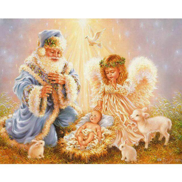 Мультфильм DIY 5D алмазная живопись вышивка крестиком полный круглый дрель Ангел Алмазная вышивка Стразы мозаика ручной работы домашний декор