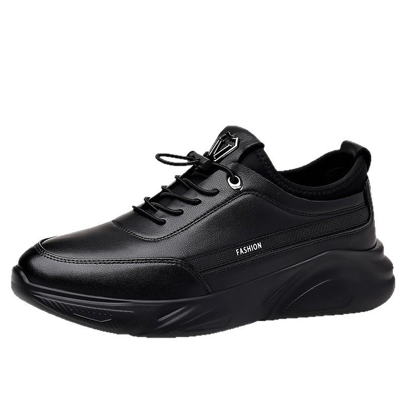Men's Shoes 2025 Autumn Trend Board Shoes Soft Sole Breathable Black British Men's Casual Shoes