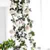 180cm Artificial Rose Flower Ivy Vine String Home Wedding Hanging Decoration Christmas Ornament