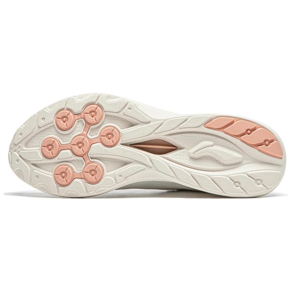 Li-Ning Легкие амортизирующие нескользящие низкие кроссовки женские кроссовки белые оранжевые ARSU016-2