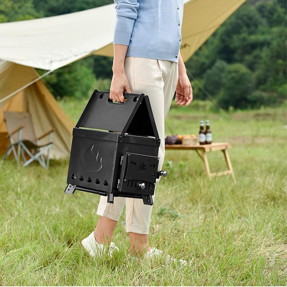 Кемпинговая дровяная печь складная дровяная печь для кемпинга на открытом воздухе походов