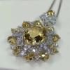 Sace Gems Подвеска для женщин, стерлинговое серебро 925 пробы, 10*12 мм, подвеска с натуральным цитрином, ожерелье, свадебная вечеринка, ювелирные изделия, подарки