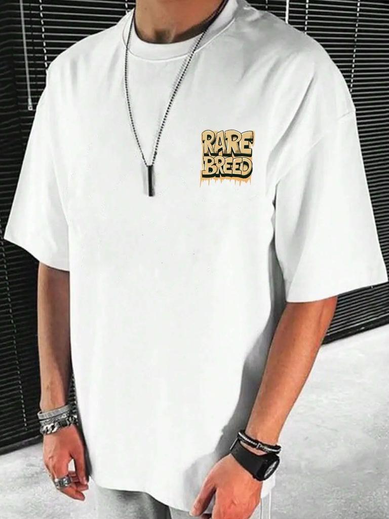 Футболка с забавным графическим принтом Rare Breed Funny Letter, мужская хлопковая футболка большого размера, летняя повседневная одежда, дышащие футболки, уличные топы