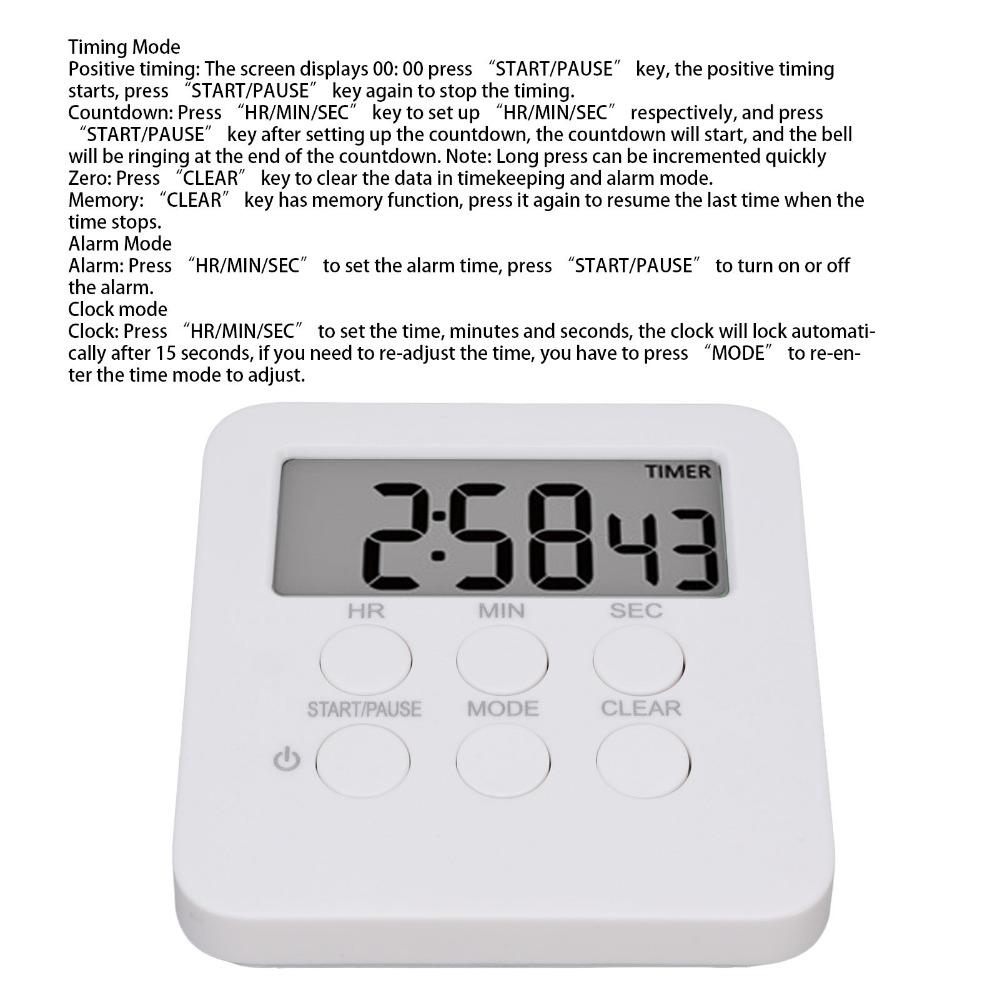 24H Alarm Clock Multi-functional Countdown Timer Small Timer  For Classroom