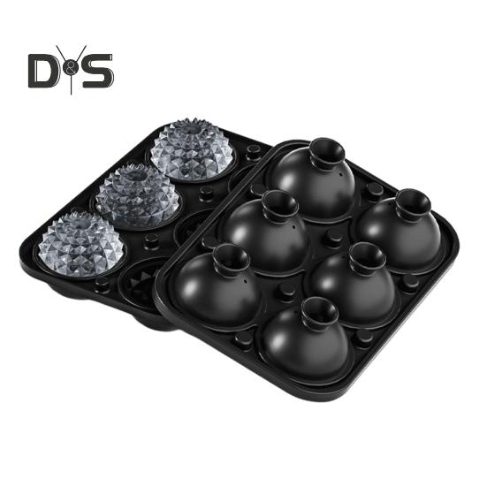 Большая сферическая форма для кубиков льда, медленно тающая, 6 ячеек, устройство для приготовления кубиков льда для коктейлей и виски