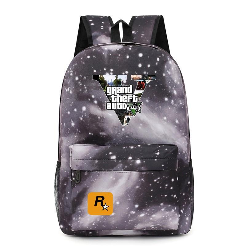 Street Style Printed Backpack Teens Adults Oxford Fabric 20-35L Capacity Ergonomic Shoulder Straps Lightweight School