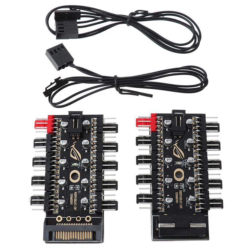 ШИМ-концентратор вентилятора 10, охладитель Sata Molex, охлаждающий вентилятор, разветвитель, адаптер контроллера скорости