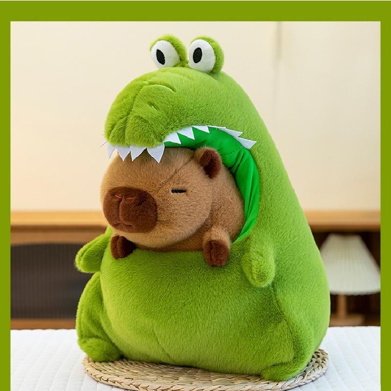 Cartoon Transformable Capybara Plush Toy Detachable Stuffed Animal Pillow Gift