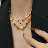 Retro Beaded Necklace for Women In Autumn and Winter Small Crowd Layered Necklace Design Irregular Necklace Accessories