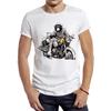 Vintage Monkey On Motorcycle Men T Shirt Casual Cool Motor Male Tops Hipster Retro Monkey RiderPrinted Tee