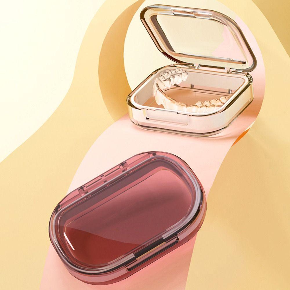 Новый держатель для коробок Прозрачная коробка для хранения зубных протезов Коробка для брекетов Футляр для зубных протезов Контейнер для каппы