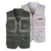 Outdoor Vest Zippers All Match Plus Size Stylish Pure Color Straight for Hunting