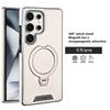 Вращающийся на 360° держатель Кожаный чехол для телефона для Samsung Galaxy S25 Ultra S24 S23 S22 S25EDGE Магнитная зарядка Подставка Задняя крышка
