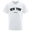 New York, United States, American City Street Printed T-shirt Men's T-shirt Fashion European Size Short-sleeved Cotton Clothing