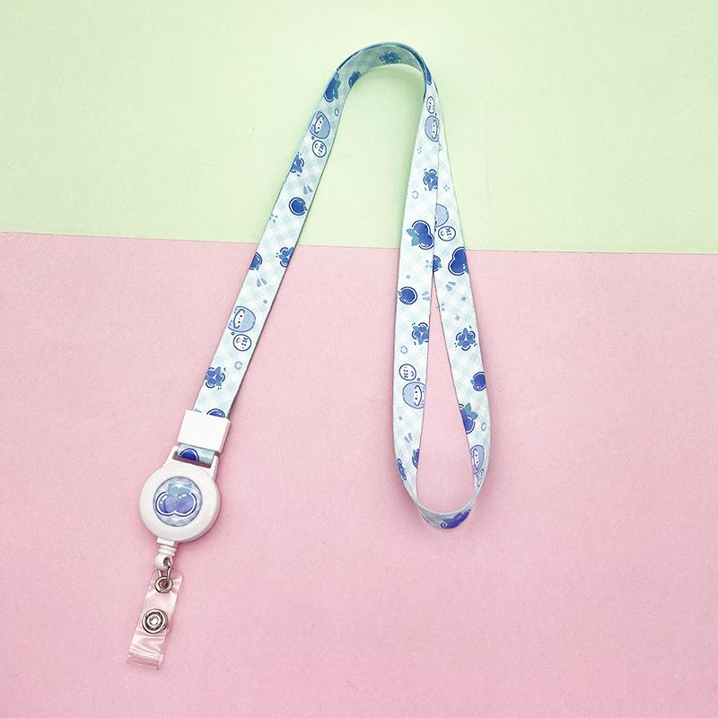 Cute Cartoon Retractable Badge Reels Lovely Animal Floral Fruit ID Card Lanyards Badge Holder Office Accessories School Supplies