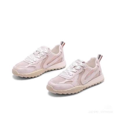 Новые сетчатые дышащие спортивные туфли женские летние повседневные универсальные нескользящие сетчатые туфли на мягкой подошве маленькие белые одинарные туфли