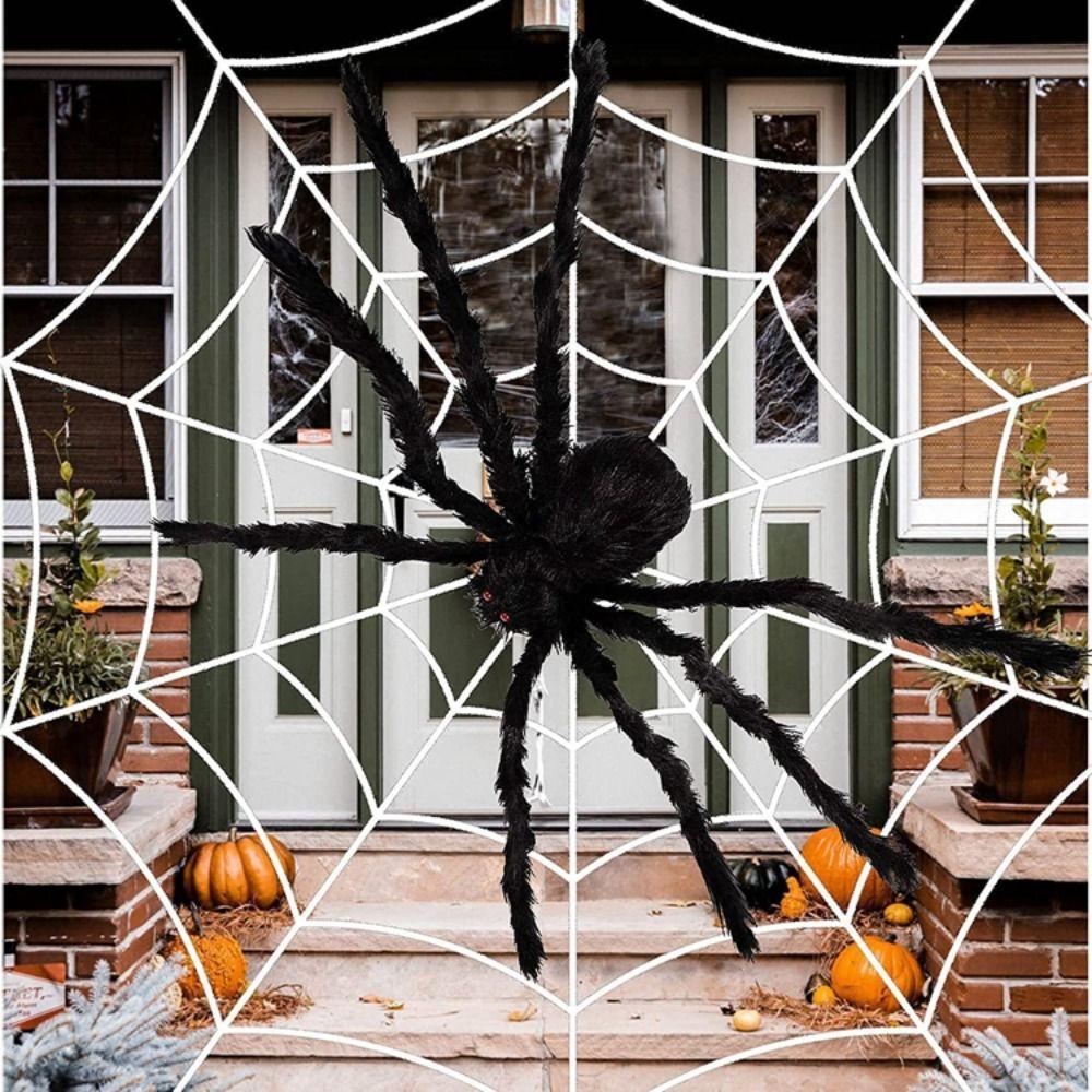 Stretchy Halloween Spider Web Giant Halloween Plush Cobweb Durable Ghost Festival