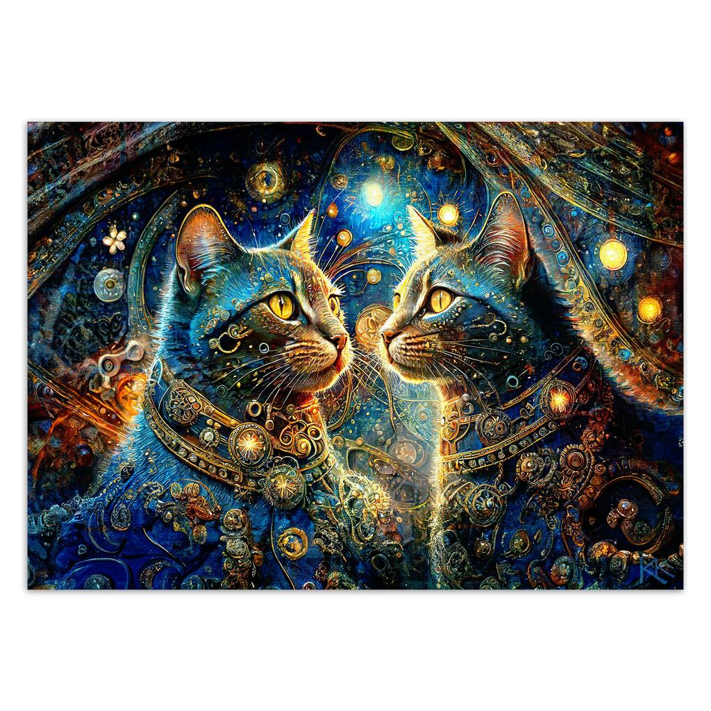 Wallpaper Cat Animals Abstract