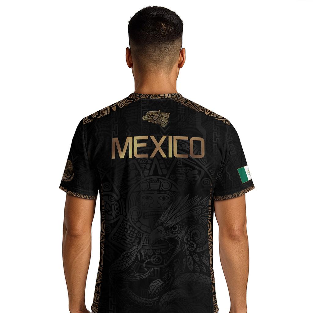 Men's Casual Short Sleeve T-Shirt Mexico Letter Print Crew Neck Lightweight Breathable Fabric Summer Top