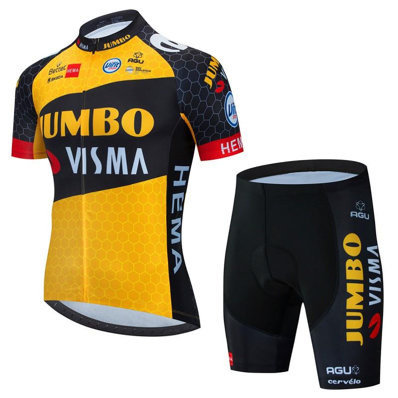 Mens Cycling Jersey Set Short Sleeve Breathable Bike Shirt Pants Road Mountain Biking