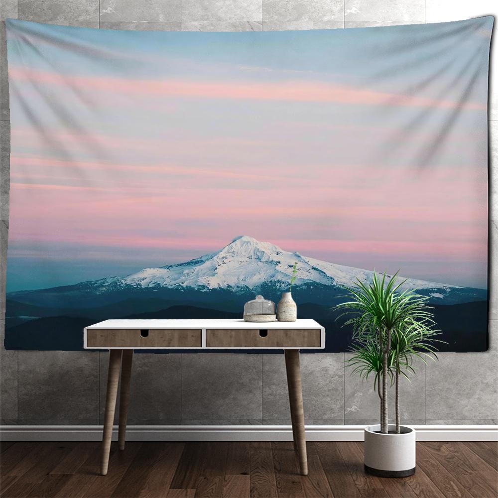 Современный снежный горный пейзаж Картина Гобелен Настенный гобелен Богемный природный пейзаж Гостиная Домашний декор