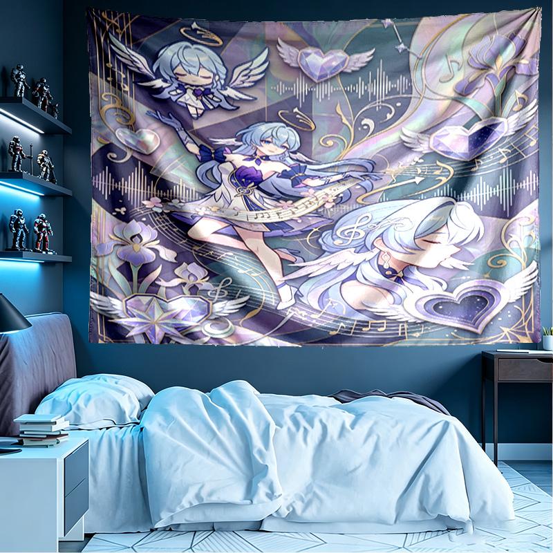 Robin (Honkai Star Rail) Print Tapestry, Lightweight Wall Hanging, for Bedroom, Dorm, Living Room, Home Art Decor, Birthday Christmas Gift for Friends