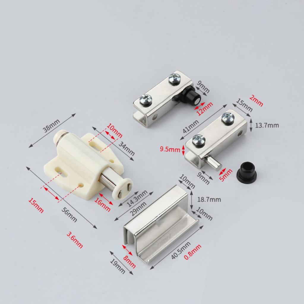 Магнитные защелки с одной головкой Замки Петли для стеклянных дверей Магнитные защелки Push To Open Мебельная фурнитура
