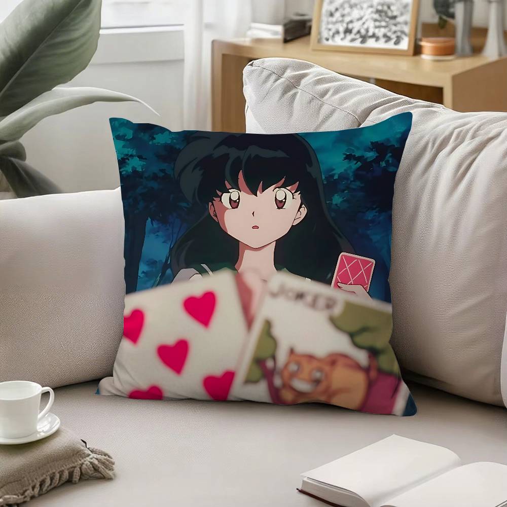 Anime IInuyashaS Pillow Case Pattern Printed Pillowcase For Living Room Sofa Cushion Cover Bedroom Decor