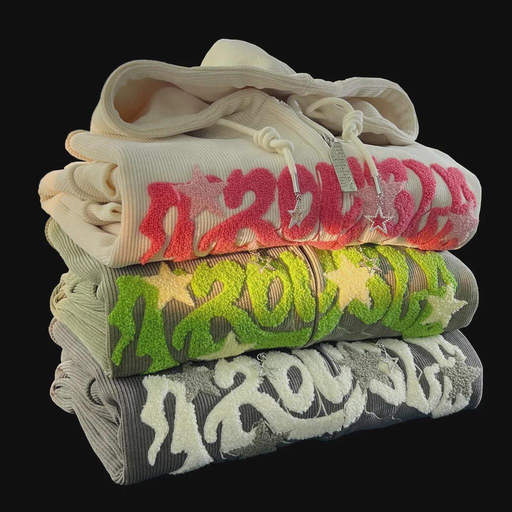 2023 Мужской вельветовый кардиган с капюшоном в гонконгском стиле — свободный крой для весны и осени