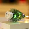 1/2/3pcs Mini Christmas Trees With LED Lights Colorful Pine Needle Xmas Tree Light Desktop Decoration Small Ornaments New Year