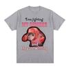 Funny I Am Fighting My Demons and The Are Winning Rat Meme T-Shirt Men's and Women's Fashion Creative T-Shirt Short Sleeve