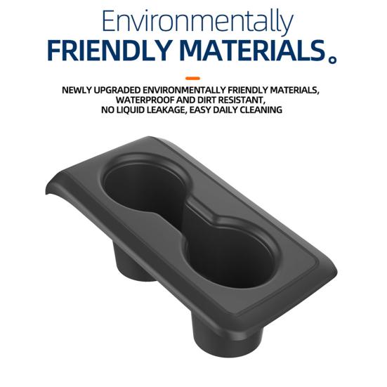 Cup Holder Insert for Civic Type R FL5 Rear Seat Leakproof Silicone Center Console Cup Stand Easy Installation Car Interior Accessories