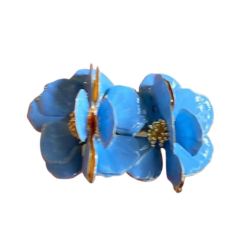 Преувеличенные серьги с красными цветами Винтажные эффектные серьги Праздничные украшения для вечеринок для женщин и девушек