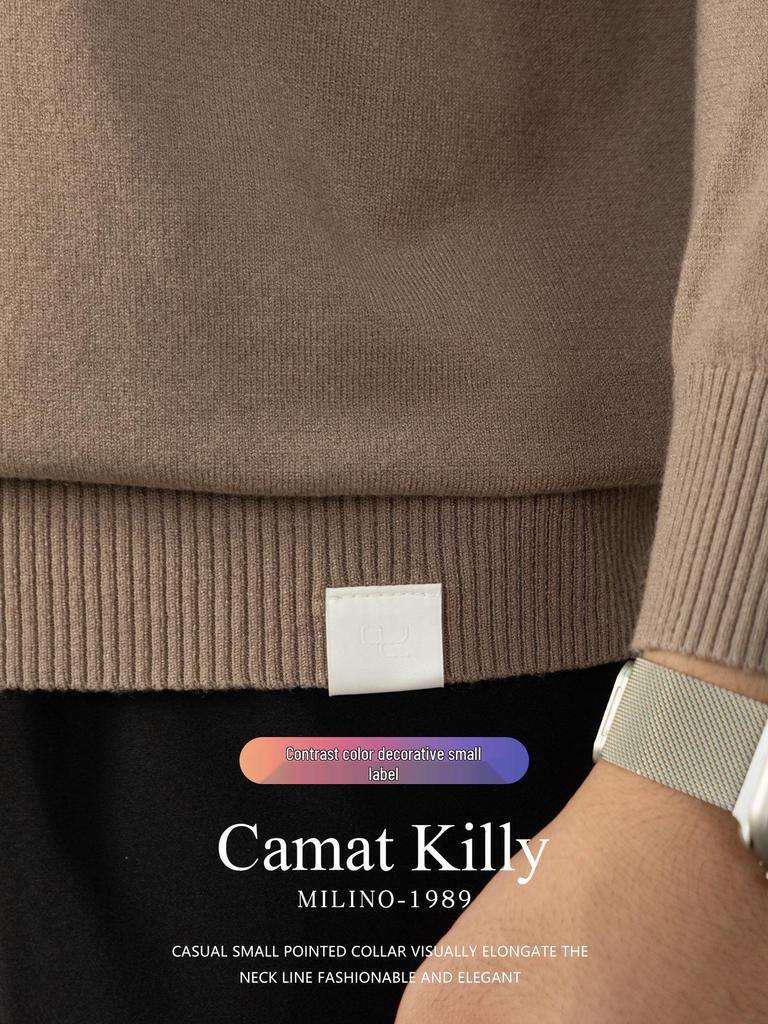 CamatKilly • Мужская мягкая трикотажная одежда: Роскошный, Плотный, Противоскатывающийся, Высокоэластичный Базовый Слой для Осени и Зимы.