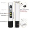 TDS Meter 0-9990ppm Digital Water Quality Detection Pen Water Quality Tester for Drinking  Monitoring System for Aquarium Pools
