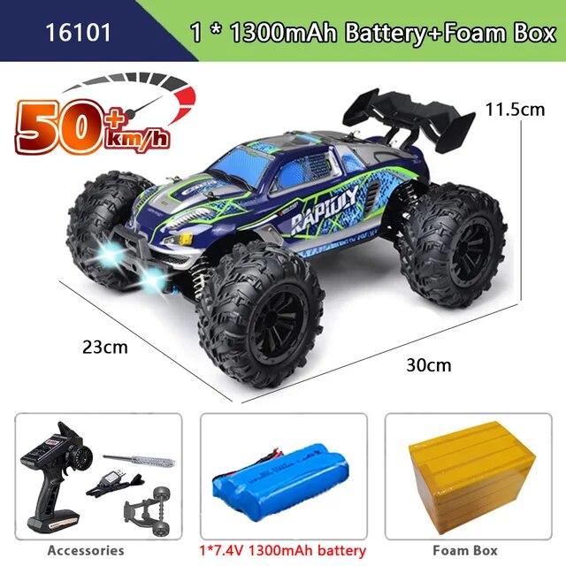 Новый автомобиль 4x4 с дистанционным управлением, 50 км/ч, со светодиодными фонарями, внедорожный 4x4, высокоскоростной дрифтовый монстр-трак, бесщеточный гоночный автомобиль для детей и взрослых, игрушки в подарок