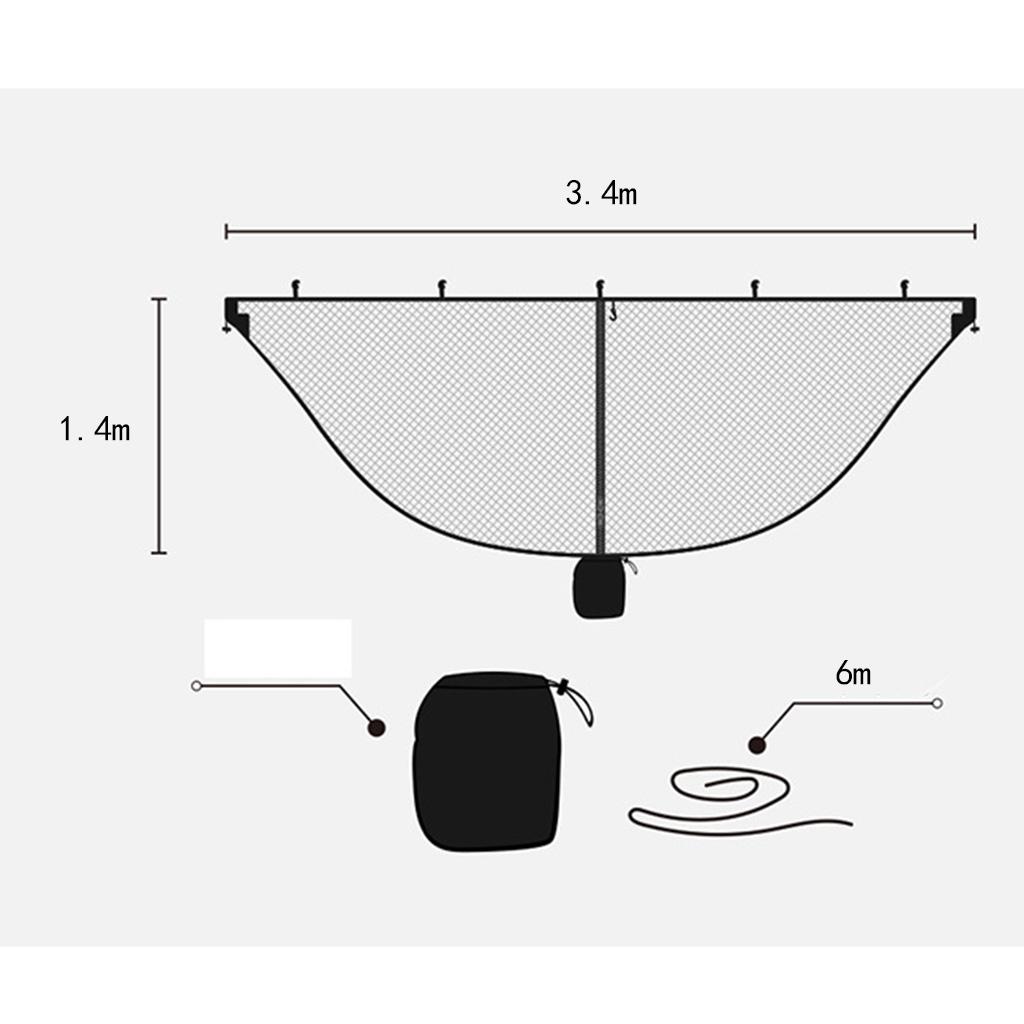 Hammock Bug Net Portable 360 Degree Protection Mesh Cover for Outdoor Camping Equipment Travel Hiking Adventures