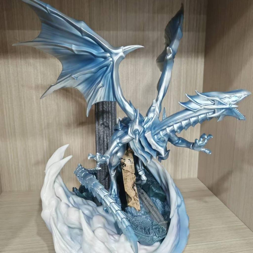 Blue-Eyes White Dragon 28cm/11.02nch Yu-Gi-Oh! MX can be collected Ultimate Dragon PVC Wild Battle GK Ornament Model Toys Gifts