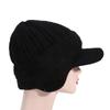Unisex Winter Hat Outdoor Thick Ski Sports Knitted Hat Plush Fur Lined Warm Earflap Cap Stylish Soft Knit Hat