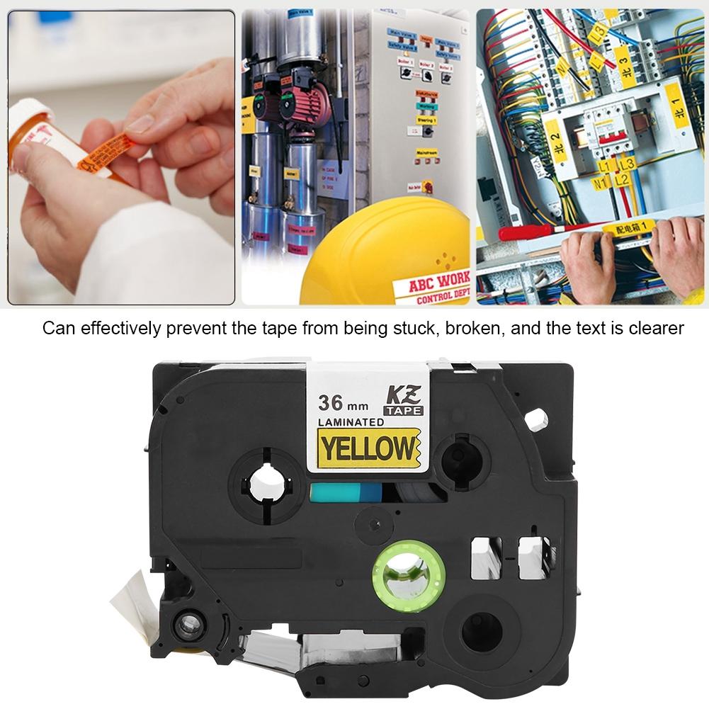 36mm Label Maker Laminated Label Tape Fit for   PT-9700PC PT-9800PCN PT-3600