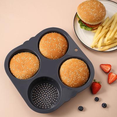 Противень для булочек для гамбургеров, пищевой класс, не содержит BPA, термостойкий, можно мыть в посудомоечной машине, безопасная форма для гамбургеров, противень для выпечки, кухонные аксессуары