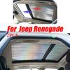 2X Серебристая крыша-люк с солнечным козырьком, чехол на окно для Jeep Renegade 2015-