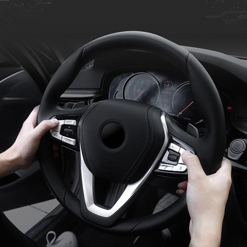 Для BMW 5 серии 6GT G32 G30 2017-хромированные кнопки на рулевом колесе автомобиля, переключатель, декоративная крышка, отделка салона автомобиля