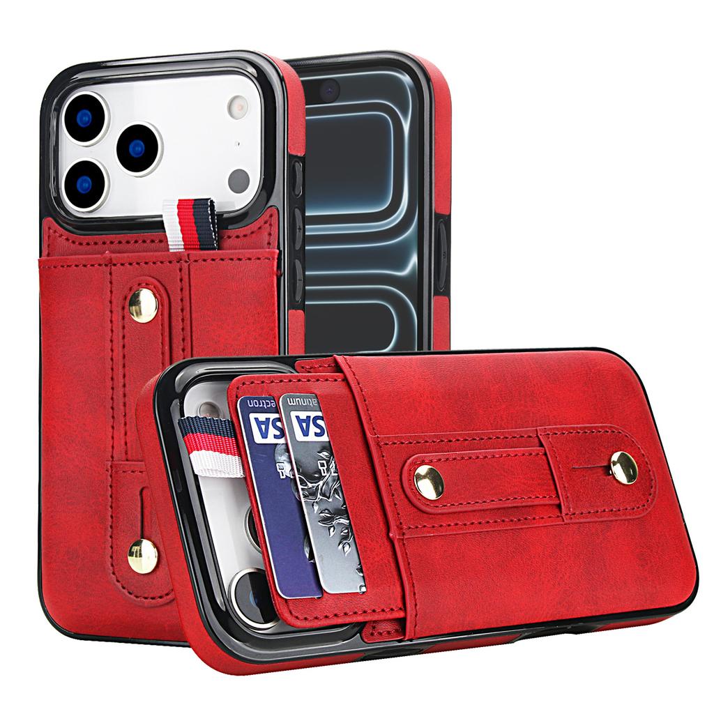 Wrist Strap Wallet Phone Case for For Iphone 17 Pro Max 14 13 12 11 15 16 Pro Max 16 Plus Leather Card Holder Slots Back Cover