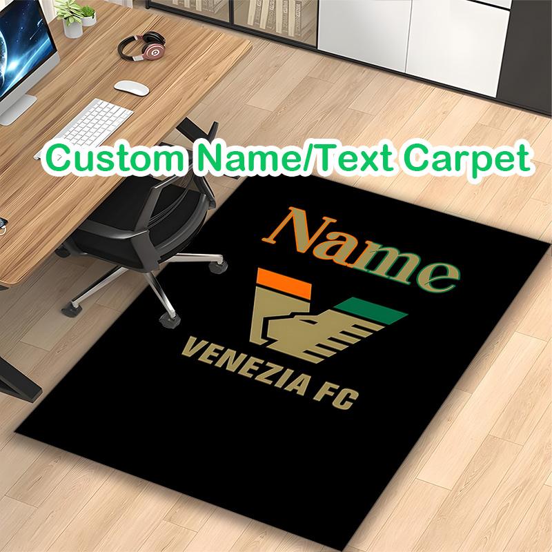 [Venezia Football Club (3) Printed Carpet] Non-slip Office Rug, Cozy Area Carprt for Living Room Use, Soft Home Sofa Chair Mat