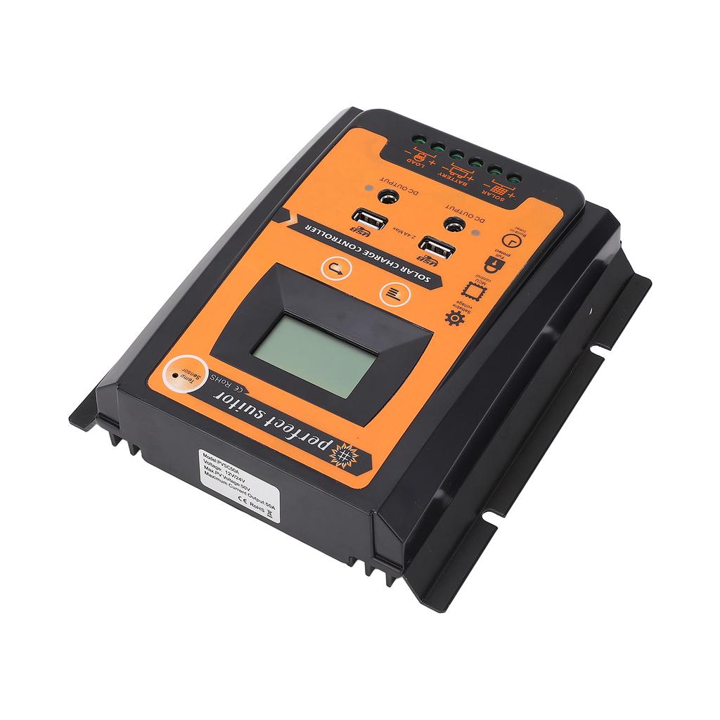 LCD Солнечный контроллер заряда-разряда Регулятор солнечной панели Двойной выход USB 12 В 24 В