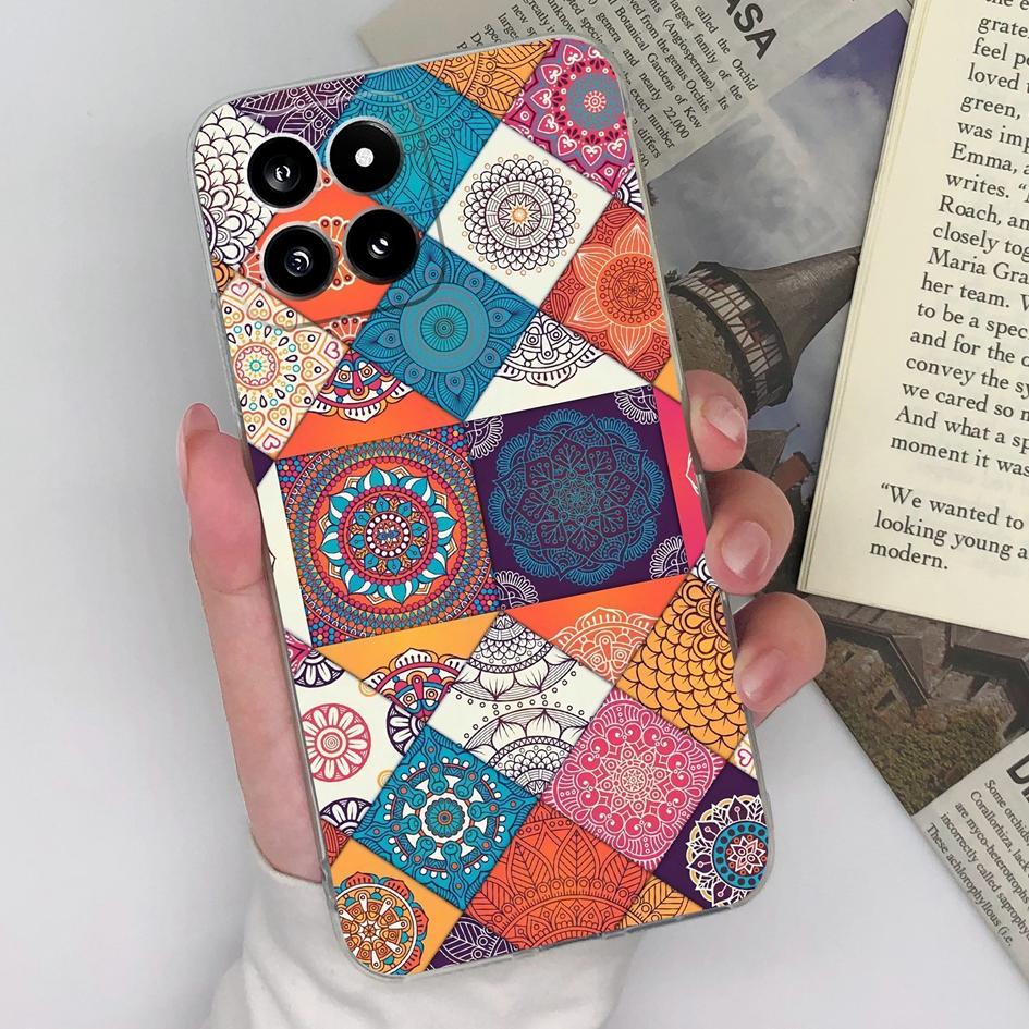 Cover For Xiaomi Poco X6 F5 Pro C51 C50 14 Case Phone Bags Clear TPU Soft Silicone Fancy Pattern Screen Protector High Quality Popular Capa For Xiaomi