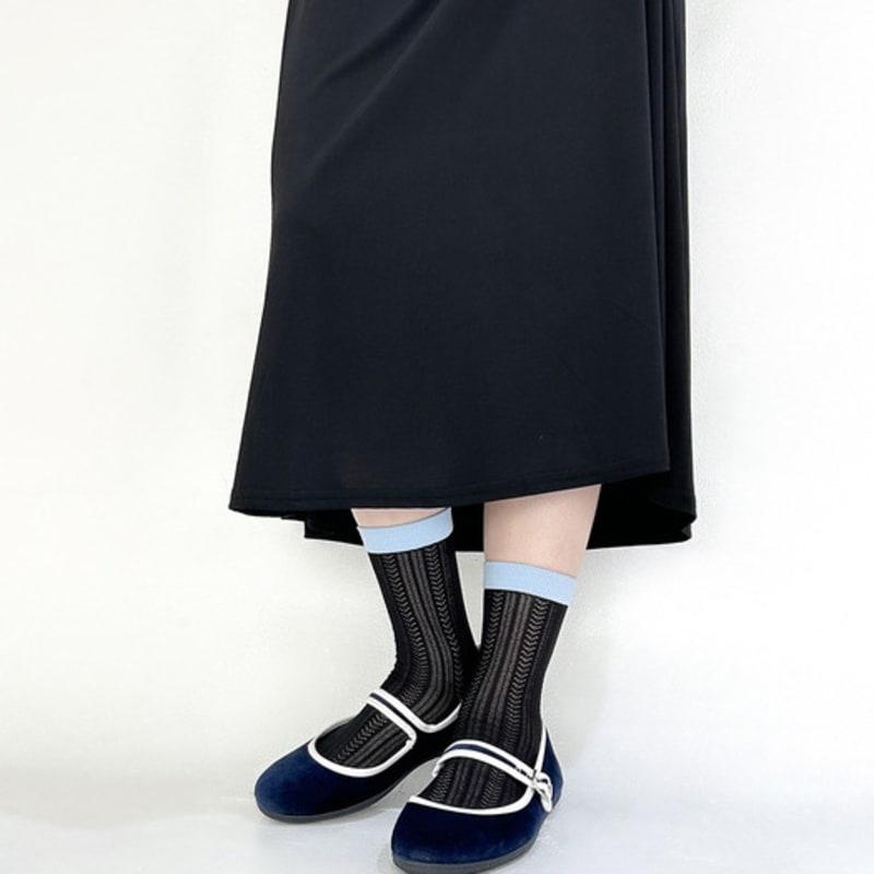 YELLOWSOCKS PUNCHING SEE-THROUGH BLACK